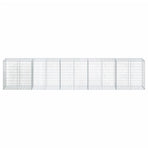 Gabion Basket with Cover 500x50x100 cm Galvanised Iron