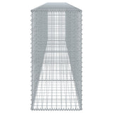 Gabion Basket with Cover 500x50x100 cm Galvanised Iron