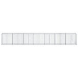 Gabion Basket with Cover 700x50x100 cm Galvanised Iron