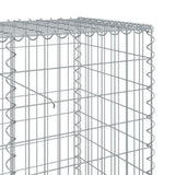 Gabion Basket with Cover 1000x50x100 cm Galvanised Iron - Rear View