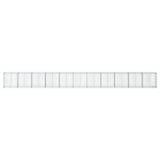 Gabion Basket with Cover 1100x50x100 cm Galvanised Iron - Side View