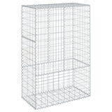 Gabion Basket with Cover 100x50x150 cm Galvanised Iron - Front View