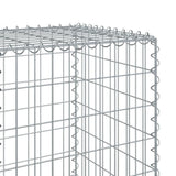 Gabion Basket with Cover 100x50x150 cm Galvanised Iron - Rear View