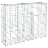 Gabion Basket with Cover 200x50x150 cm Galvanised Iron - Front View