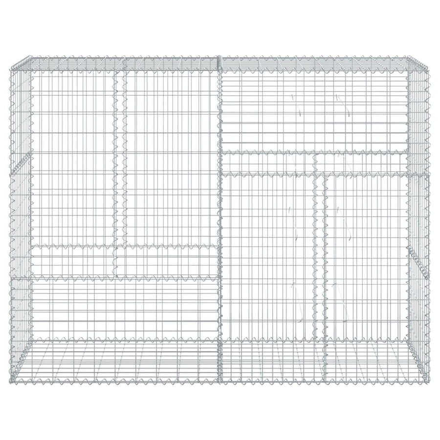 Gabion Basket with Cover 200x50x150 cm Galvanised Iron