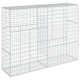 Gabion Basket with Cover 200x50x150 cm Galvanised Iron - 45-Degree Angle