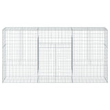 Gabion Basket with Cover 300x50x150 cm Galvanised Iron - Side View