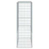 Gabion Basket with Cover 300x50x150 cm Galvanised Iron - Top-Down View