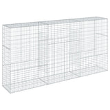 Gabion Basket with Cover 300x50x150 cm Galvanised Iron - 45-Degree Angle