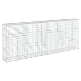 Gabion Basket with Cover 400x50x150 cm Galvanised Iron - 45-Degree Angle
