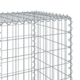 Gabion Basket with Cover 400x50x150 cm Galvanised Iron - Rear View