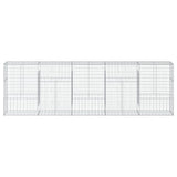 Gabion Basket with Cover 500x50x150 cm Galvanised Iron
