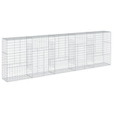 Gabion Basket with Cover 500x50x150 cm Galvanised Iron - 45-Degree Angle