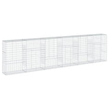 Gabion Basket with Cover 600x50x150 cm Galvanised Iron - Front View