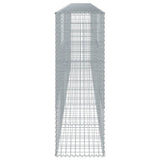 Gabion Basket with Cover 600x50x150 cm Galvanised Iron - Top-Down View