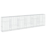 Gabion Basket with Cover 600x50x150 cm Galvanised Iron - 45-Degree Angle