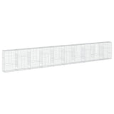 Gabion Basket with Cover 1000x50x150 cm Galvanised Iron - Front View