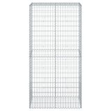 Gabion Basket with Cover 100x50x200 cm Galvanised Iron