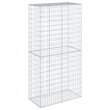 Gabion Basket with Cover 100x50x200 cm Galvanised Iron - 45-Degree Angle