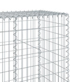 Gabion Basket with Cover 200x50x200 cm Galvanised Iron - Rear View