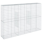 Gabion Basket with Cover 300x50x200 cm Galvanised Iron - 45-Degree Angle