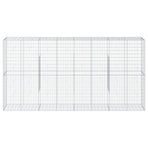 Gabion Basket with Cover 400x50x200 cm Galvanised Iron