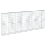 Gabion Basket with Cover 500x50x200 cm Galvanised Iron - Front View