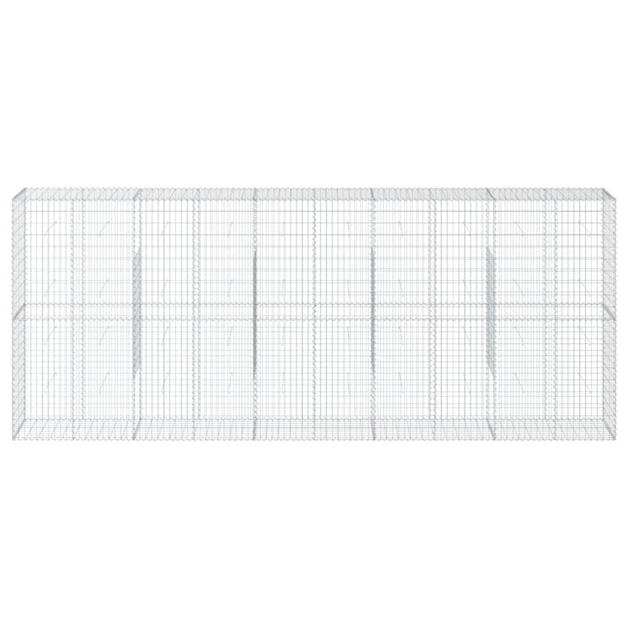 Gabion Basket with Cover 500x50x200 cm Galvanised Iron