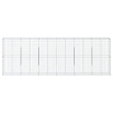 Gabion Basket with Cover 600x50x200 cm Galvanised Iron