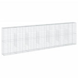 Gabion Basket with Cover 700x50x200 cm Galvanised Iron - Front View