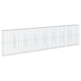 Gabion Basket with Cover 800x50x200 cm Galvanised Iron - 45-Degree Angle