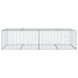 Gabion Basket with Cover 200x100x50 cm Galvanised Iron - Side View