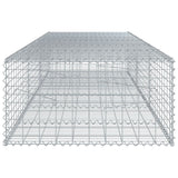 Gabion Basket with Cover 300x100x50 cm Galvanised Iron - Top-Down View