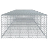 Gabion Basket with Cover 500x100x50 cm Galvanised Iron
