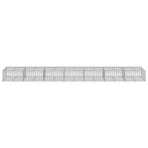 Gabion Basket with Cover 700x100x50 cm Galvanised Iron