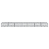 Gabion Basket with Cover 700x100x50 cm Galvanised Iron - Side View
