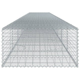 Gabion Basket with Cover 800x100x50 cm Galvanised Iron - Top-Down View