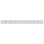 Gabion Basket with Cover 900x100x50 cm Galvanised Iron