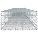 Gabion Basket with Cover 900x100x50 cm Galvanised Iron