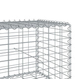 Gabion Basket with Cover 900x100x50 cm Galvanised Iron - Rear View