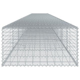 Gabion Basket with Cover 1000x100x50 cm Galvanised Iron - Top-Down View