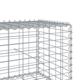 Gabion Basket with Cover 1100x100x50 cm Galvanised Iron - Rear View