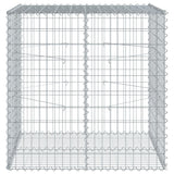 Gabion Basket with Cover 100x100x100 cm Galvanised Iron