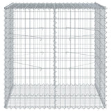 Gabion Basket with Cover 100x100x100 cm Galvanised Iron - Top-Down View