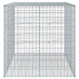 Gabion Basket with Cover 150x100x100 cm Galvanised Iron - Top-Down View