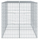 Gabion Basket with Cover 200x100x100 cm Galvanised Iron - Top-Down View