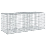 Gabion Basket with Cover 250x100x100 cm Galvanised Iron - 45-Degree Angle