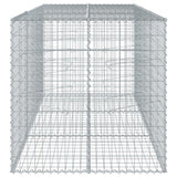 Gabion Basket with Cover 300x100x100 cm Galvanised Iron - Top-Down View