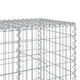 Gabion Basket with Cover 300x100x100 cm Galvanised Iron - Rear View