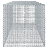 Gabion Basket with Cover 350x100x100 cm Galvanised Iron - Top-Down View